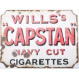 WILLS'S CAPSTAN NAVY CUT CIGARETTES ENAMEL SHOP SIGN