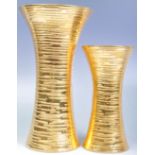 PAIR OF PRINCE OF MONACO SUPPLIER GILDED PORCELAIN VASES
