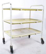 ORIGINAL RETRO INDUSTRIAL THREE TIER WORK TROLLEY