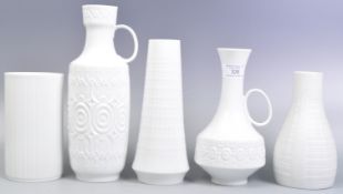 COLLECTION OF RETRO GERMAN PORCELAIN VASES