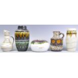 COLLECTION OF RETRO WEST GERMAN FAT LAVA VASES
