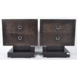 RUGIANO - PARIGI - PAIR OF DESIGNER LEATHER BEDSIDES