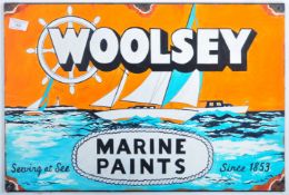 WOOLSEY MARINE PRINT - IMPRESSION OF AN ENAMEL SIGN