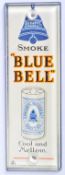 RARE BLUE BELL TOBACCO GLASS ADVERTISING FINGER PLATE