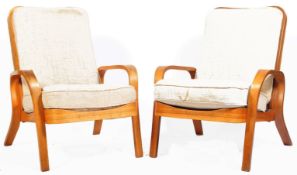 ERIK LYONS TECTA RARE PAIR OF BENTWOOD ARMCHAIRS