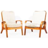 ERIK LYONS TECTA RARE PAIR OF BENTWOOD ARMCHAIRS