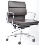 OFFICE SOFT PAD SWIVEL CHAIR OF LEATHER AND ALUMINUM CONSTRUCTION MODEL EA217
