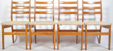 SET OF FOUR RETRO VINTAGE BEECH AND ELM DINING CHAIRS