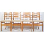 SET OF FOUR RETRO VINTAGE BEECH AND ELM DINING CHAIRS
