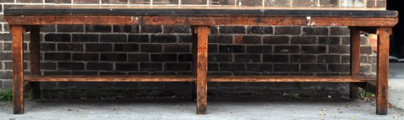 LARGE AND IMPRESSIVE OAK REFECTORY DINING TABLE