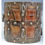 DECORATIVE MEDIEVAL STYLE METAL AND WOODEN BUCKET