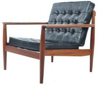 1960'S RETRO TEAK WOOD FRAMED DANISH ARMCHAIR