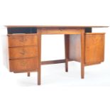 IMPRESSIVE TEAK / WALNUT DESK IN THE MANNER OF KAI KRISTIANSEN