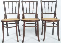 MATCHING SET OF THREE BENTWOOD CAFE / BISTRO DINING CHAIRS