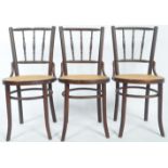 MATCHING SET OF THREE BENTWOOD CAFE / BISTRO DINING CHAIRS