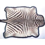 ORIGINAL TAXIDERMY ZEBRA SKIN FLOOR RUG