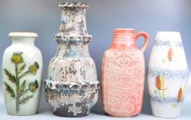 COLLECTION OF VINTAGE WEST GERMAN FLOOR VASES