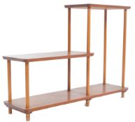 OAK RETRO THREE TIER PLANT STAND / DISPLAY SHELVES