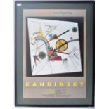 KANDINSKY 1980'S MUSEUM EXHIBITION POSTER FOR BAUH