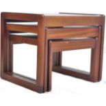 RETRO VINTAGE DANISH TEAK WOOD NEST OF TABLES