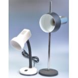TWO RETRO VINTAGE INDUSTRIAL WORK DESK LAMPS