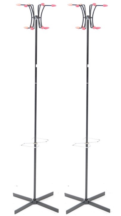 PAIR OF RETRO 1970'S ATOMIC / SPUTNIK FLOOR STANDING COAT RACK - Image 3 of 5