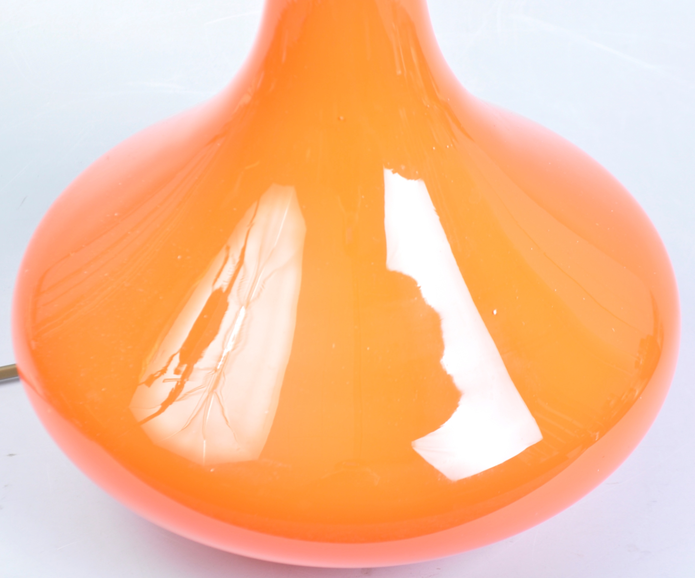 JACOB E BANG HOLMEGAARD ORANGE GLASS LAMP - Image 3 of 4