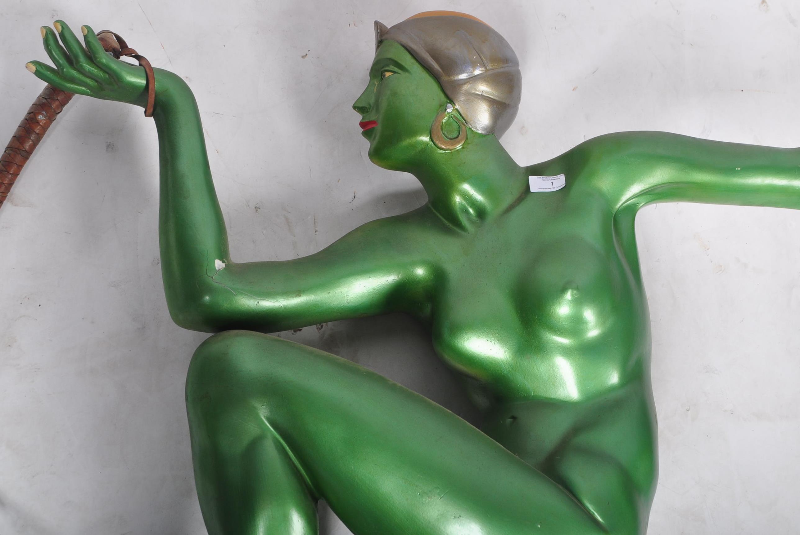 LARGE ART DECO STYLE FIBREGLASS FEMALE SCULPTURE - Image 2 of 8