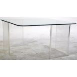 20TH CENTURY PERSPEX AND GLASS TOPPED COFFEE / SIDE TABLE