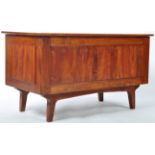 RETRO DANISH TEAK WOOD BLANKET BOX STORAGE CHEST