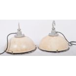PAIR OF LARGE 6 BULB INDUSTRIAL / MEDICAL LIGHTS