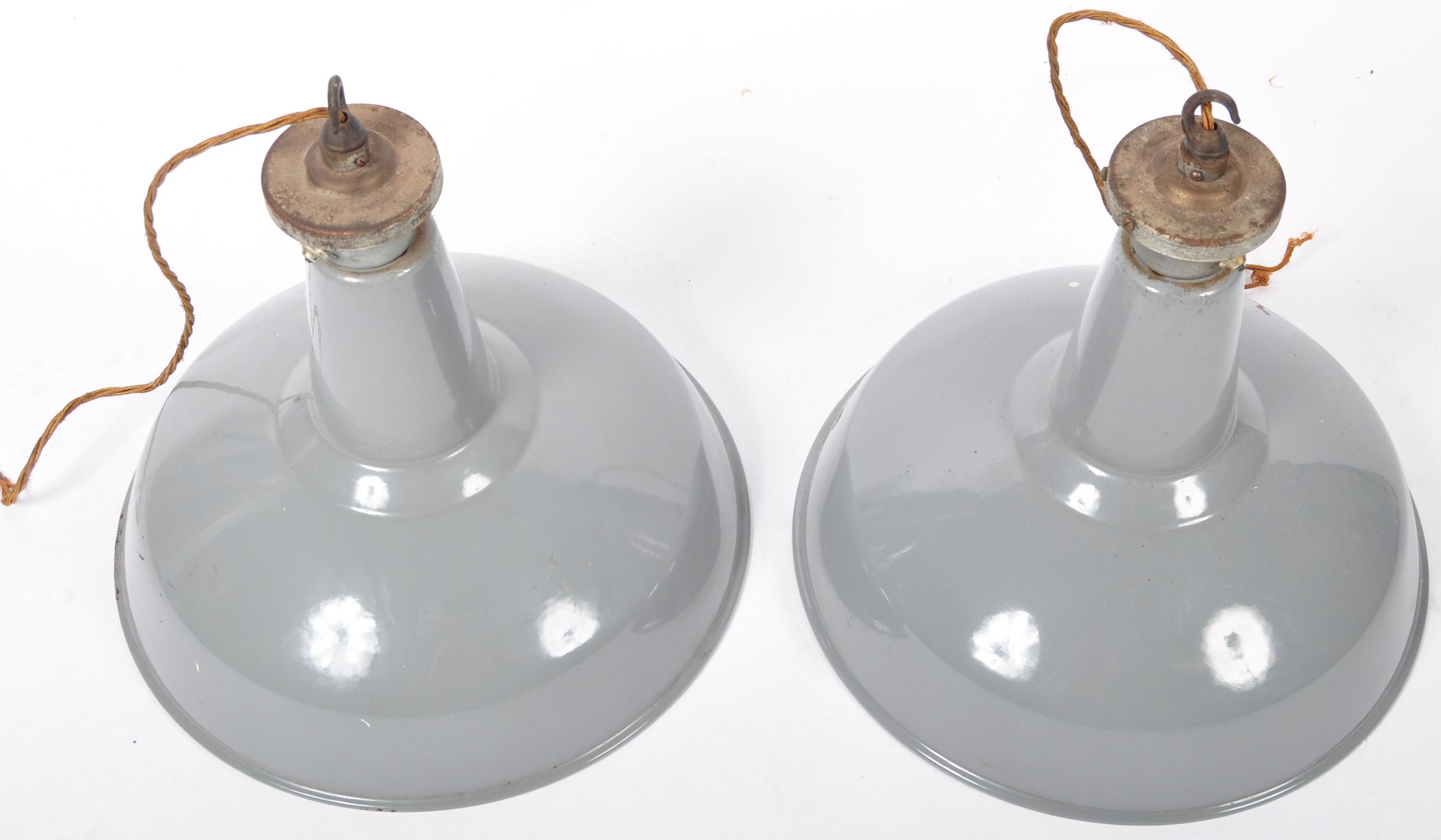 BENJAMIN RLM CRYSTEEL - MATCHING PAIR OF GREY PENDANT SHADES - Image 2 of 3