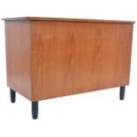 LARGE RETRO TEAK WOOD BLANKET BOX OTTOMAN