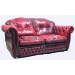 VINTAGE ANTIQUE STYLE CHESTERFIELD TWO SEATER SOFA