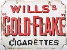 WILLS'S GOLD FLAKE SHOP DISPLAY ADVERTISING ENAMEL SIGN