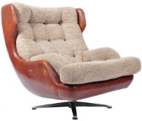 ORIGINAL 1970'S RETRO VINTAGE WIDE SEAT SWIVEL EGG CHAIR