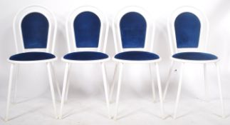 UNUSUAL SET OF BEN CHAIRS TUBULAR METAL CAFE CHAIRS
