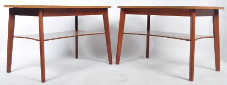 BELIEVED BEN CHAIRS MADE PAIR OF SIDE TABLES
