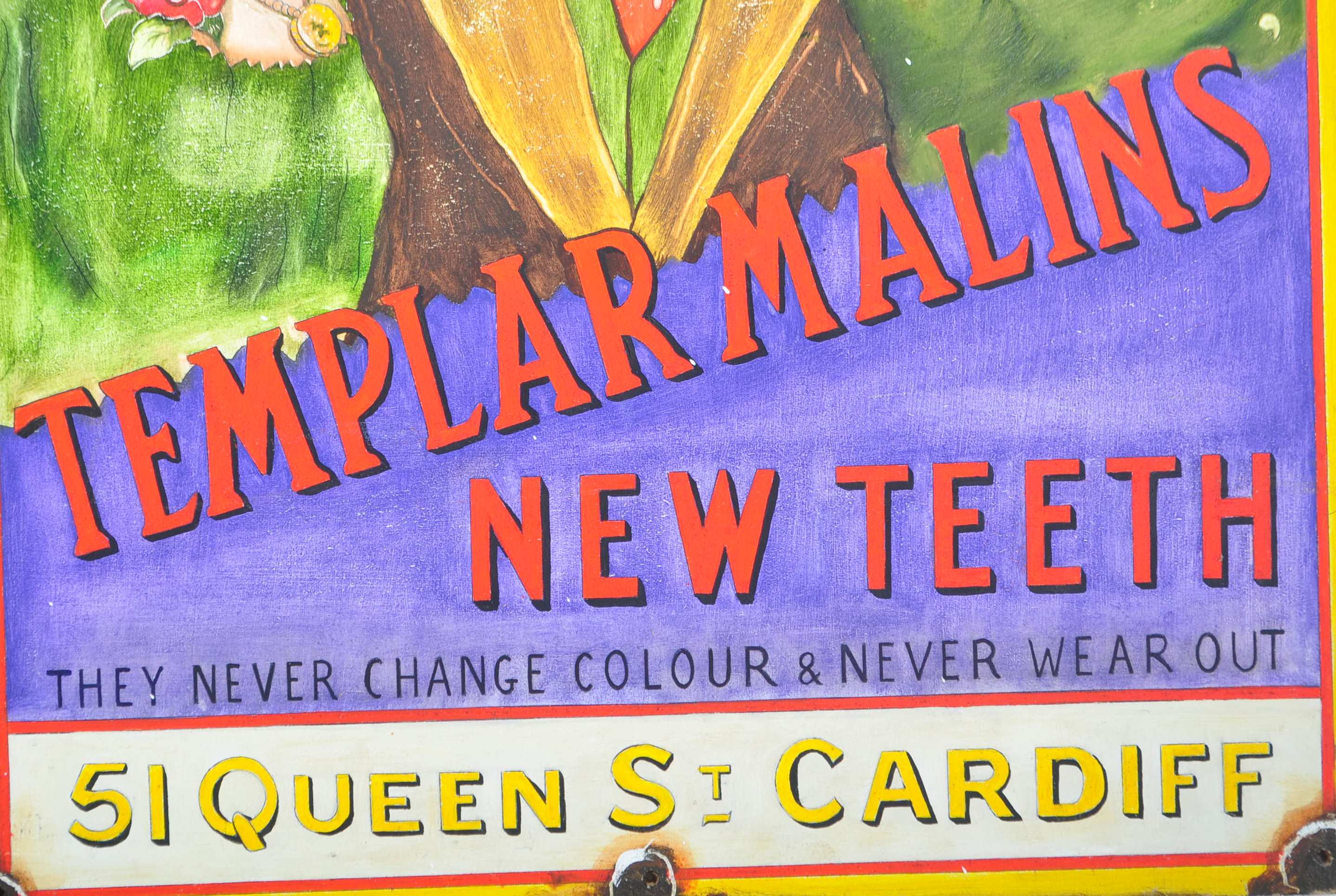 TEMPLAR MALINS NEW TEETH - IMPRESSION OF AN ENAMEL SIGN - Image 3 of 5