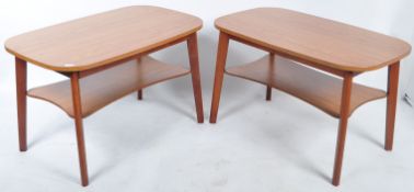 BELIEVED BEN CHAIRS MADE PAIR OF SIDE TABLES