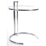 MODERN DESIGN CHROME AND GLASS SIDE LAMP TABLE
