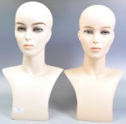 PAIR OF RETRO SHOP ADVERTISING HABERDASHERY MANNEQUINS