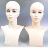 PAIR OF RETRO SHOP ADVERTISING HABERDASHERY MANNEQUINS