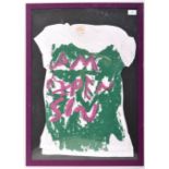 VIVIENNE WESTWOOD "I AM EXPENSIV" DESIGNER SHIRT WITHIN A FRAME