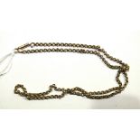 A Victorian 9ct gold belcher-link chain, 5.2g.