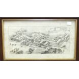After Silvanus Trevail, 'Cornwall Lunatic Asylum, Bodmin, Proposed Extensions', a framed print, 24 x