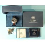 A gentleman's Citizen Eco-Drive Signature Collection Grand Complication Chronograph, with steel case