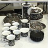 Thirty pieces of Portmeirion 'Magic City' decorated coffee ware designed by Susan Williams-Ellis, (