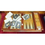 A Franklin Mint 'The Excalibur' backgammon set, comprising playing board, thirty playing pieces, (