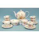 A Shelley fifteen-piece coffee set decorated in the Chrysanthemum pattern no. 2377.